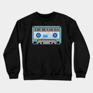 the runaways blue cassette Crewneck Sweatshirt